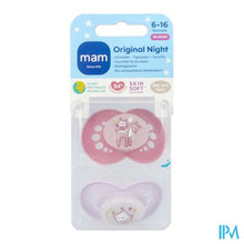 Charger l'image dans la galerie, Mam Original Night Fopspeen Silic. 6-16m Pink2
