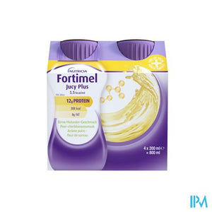 Fortimel Jucy Plus Peer Vlierbloes. 4x200ml 185088