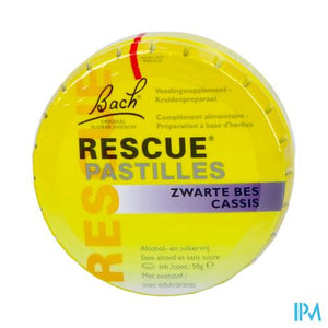 Bach Rescue Pastilles Zwarte Bes Suikervrij 50g