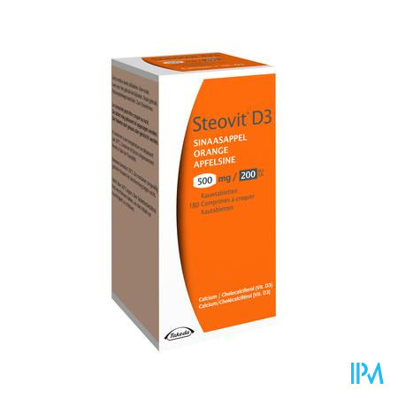 Steovit D3 Sinaas 500mg/200ie Kauwtabl 180 Flacon