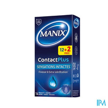 Afbeelding in Gallery-weergave laden, Manix Contact Plus Condoms 12+2
