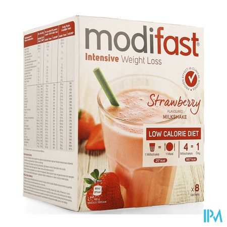 Modifast Intensive Strawberry Flav.milkshake 8x55g