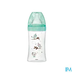 Dodie Zuigfles Glas Initiatie+ Groene Vogels 270ml