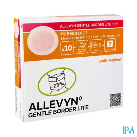 Allevyn Gentle Border Lite Ovaal Small 10 66801013