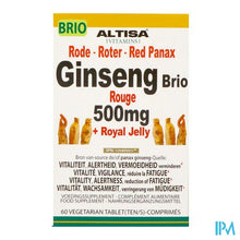 Load image into Gallery viewer, Altisa Ginseng Rood Brio 500mg Comp 60
