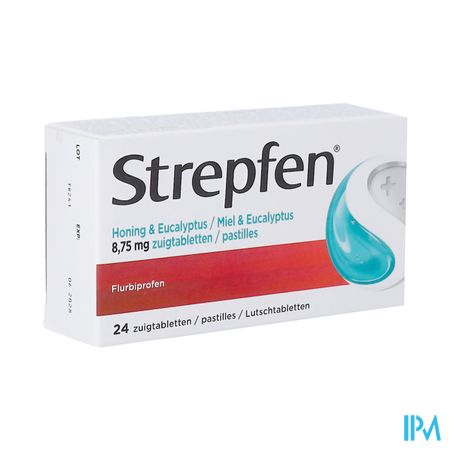 Strepfen Miel&eucalyptus 8,75mg Zuigtabl 24