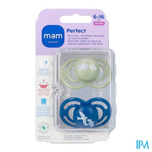 Afbeelding in Gallery-weergave laden, Mam Perfect Fopspeen Silicone 6-16m Blue 2
