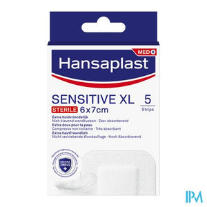 Hansaplast Sensitive Xl 6cmx7cm Strips 5