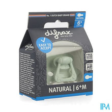 Afbeelding in Gallery-weergave laden, Difrax Fopspeen Natural 6m+ Uni/pure Groen/pistac.
