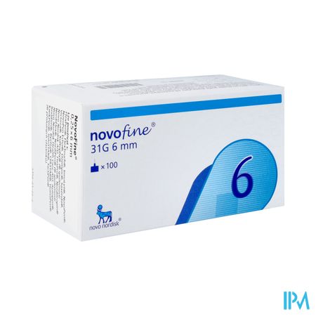 Novofine Pi Pharma Ster Naald 6mm/31g 100