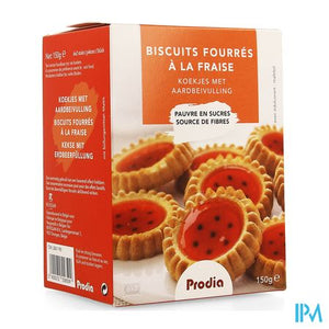 Prodia Gevulde Koekjes Aardbei 150g 5850 Revogan