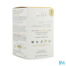 Afbeelding in Gallery-weergave laden, Unocardio 1000 + Vit D 1000 Softgels 60
