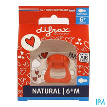 Afbeelding in Gallery-weergave laden, Difrax Fopspeen Natural 6m+ I Love
