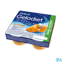 Afbeelding in Gallery-weergave laden, Gelodiet Gelwater Zoetstof Sinaasappel Pot 4x120g
