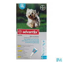 Afbeelding in Gallery-weergave laden, Advantix 100/ 500 Honden 4<10kg Fl 6x1,0ml
