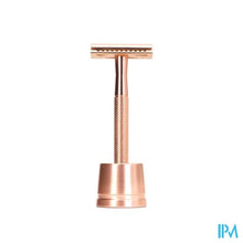 Afbeelding in Gallery-weergave laden, Bambaw Metalen Veilig.scheermes+sokkel Roze Goud

