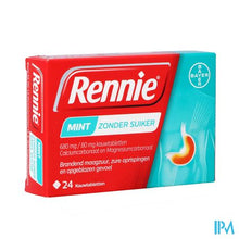 Afbeelding in Gallery-weergave laden, Rennie Mint Z/suiker Kauwtabletten 24
