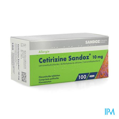 Cetirizine Sandoz comp 100 X 10mg