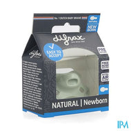 Difrax Fopspeen Natural Newborn Uni/pure Gr./pist.