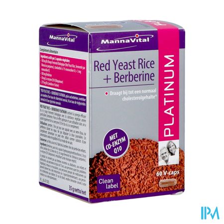 Mannavital Red Yeast Rice+berberine Plat.v-caps 60