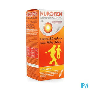 Nurofen Kind Sinaas 4% Susp Suikervrij 150ml