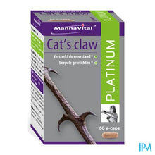 Afbeelding in Gallery-weergave laden, Mannavital Cats Claw Platinum V-caps 60
