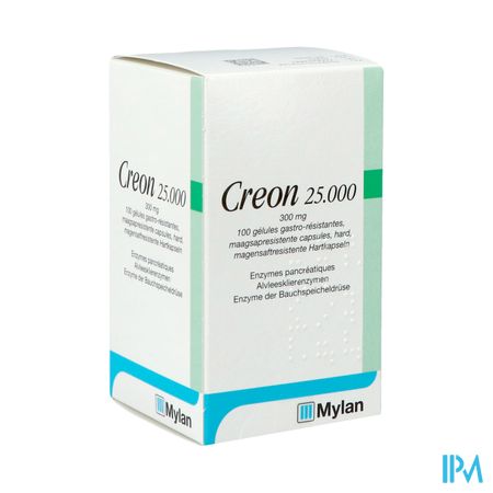 Creon 25000 Caps Maagsapresist Hard 100 X 300mg