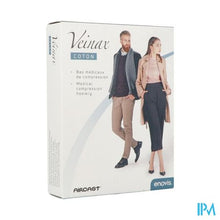 Afbeelding in Gallery-weergave laden, Veinax Knie-kous Vrouw Katoen 2 Lang Zwart M2
