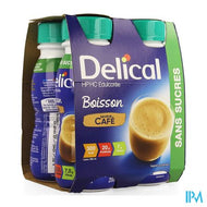 Delical Melkdrank Hp-hc Z/suiker Koffie 4x200ml