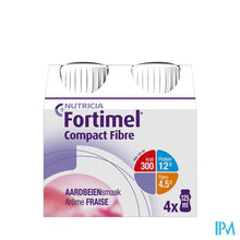 Load image into Gallery viewer, Fortimel Compact Fibre Aardbei 4x125ml
