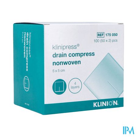 Klinion Drainkompres N/wov.4l 5x 5cm 50x2 4175050
