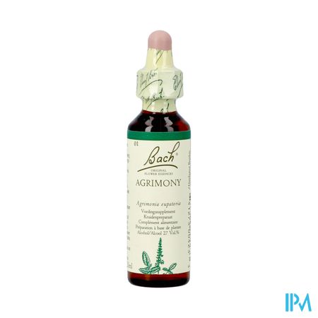 Bach Flower Remedie 01 Agrimony 20ml