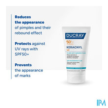 Afbeelding in Gallery-weergave laden, Ducray Keracnyl Uv Fluide Spf50+ A/onzuiver. 50ml

