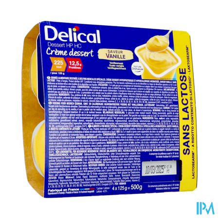 Delical Creme Dessert Hp-hc Z/lact.vanil 4x125g Nf