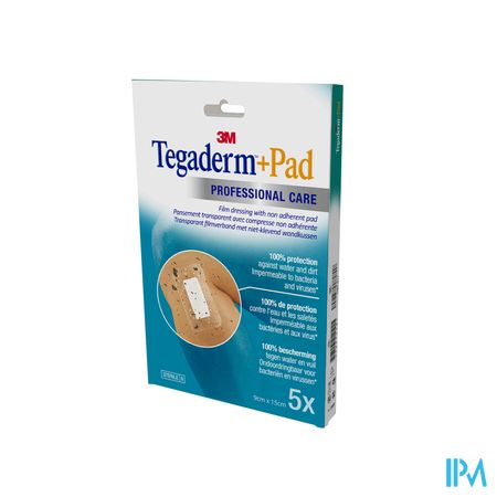 Tegaderm + Pad 3m Transp Steril 9cmx15cm 5 3589p