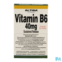 Load image into Gallery viewer, Altisa Vit B6 40mg Sustained Release Tabl 90
