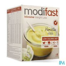 Afbeelding in Gallery-weergave laden, Modifast Intensive Vanilla Flavoured Pudding 8x55g
