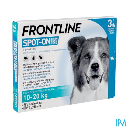 Frontline Spot On Hond 10-20kg Pipet 3x1,34ml