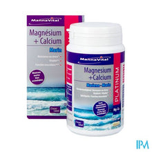 Charger l'image dans la galerie, Mannavital Magnesium + Calcium Mariene V-caps 120
