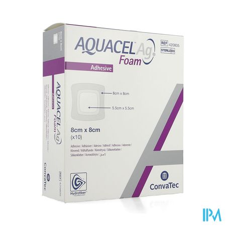 Aquacel Ag Foam Adhesief 8x8cm 10