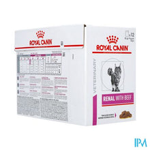 Afbeelding in Gallery-weergave laden, Royal Canin Cat Renal Beef Pouch Wet 12x85g
