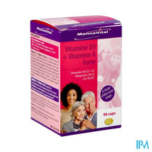 Afbeelding in Gallery-weergave laden, Mannavital Vitamine D3 + Vitamine A Forte Caps 90
