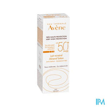 Afbeelding in Gallery-weergave laden, Avene Zon Spf50+minerale Melk Z.hoge Besch. 100ml

