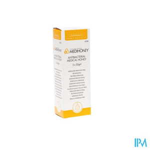 Medihoney Medische Honing A/bact. Gel Tube 5x20g