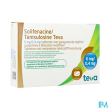 Charger l'image dans la galerie, Solifenacine Tamsulosine Teva 6/04,mg g.afg.tabl30
