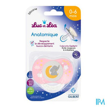 Afbeelding in Gallery-weergave laden, Luc&lea Fopspeen Nacht Ana 0-6m Ring Olifant Roze
