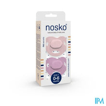 Load image into Gallery viewer, Nosko Fopspeen 0-6 M Baby Pink + Lilac
