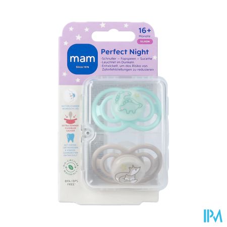 Mam Perfect Night Fopspeen Silic. Pure 16m+ Uni 2