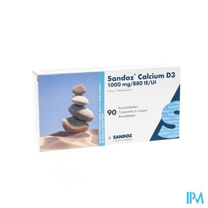 Sandoz Calcium D3 Kauwtabletten 90x1000 mg/880ie