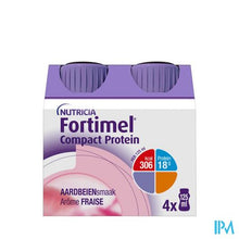Afbeelding in Gallery-weergave laden, Fortimel Compact Protein Aardbei 4x125ml
